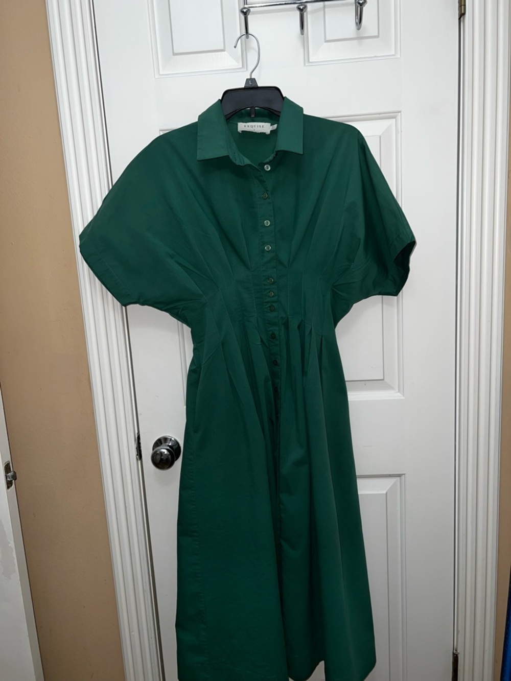 Tobie Shirt Dress by Exquise with Cinched Waist - Picture 11 of 16